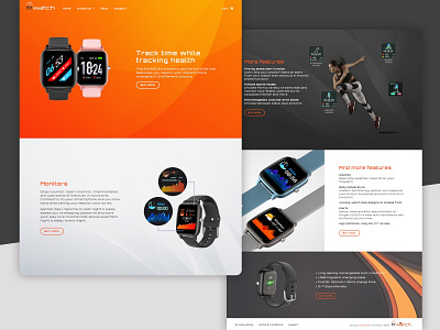 Fit-watch FW02 Website Landing Page desktop fitness health smartwatch ui ui ux ui design ux ux design web design website website design