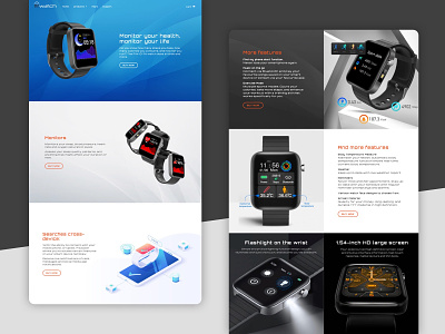 Fit Watch FW01 Landing Page fitness health mobile smartwatch ui ui design ux design web web design website design