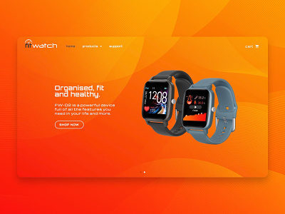Fit-Watch FW02 Hero desktop fitness smartwatch ui ui ux ui design ux design web web design website design