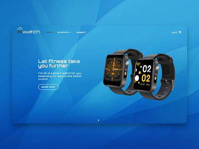 Fitwatch FW1 Hero branding desktop fitness smartwatch ui ui design web web design website design