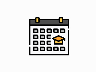 Administration administration calendar date education filled graduation icon illustration student vector