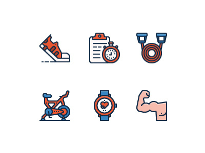 Time to workout gym health icon sport ui ux workout