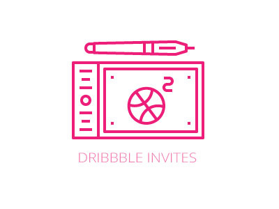 2 Dribbble invites dribbble giveaway icon invitation invite