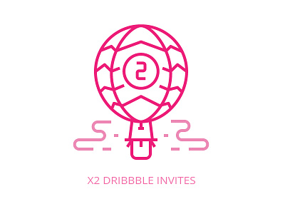 X2 Dribbble Invites dribbble giveaway icon invitation invite