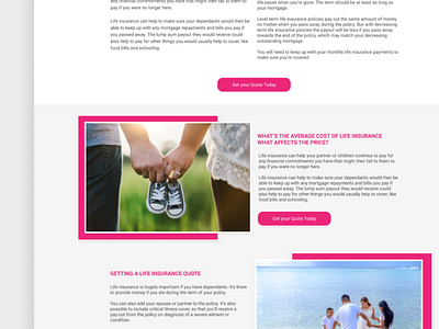 Insurance Website Design design designs ui ux uxdesign web webdesign webdesigner webdesigns website website design
