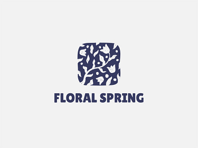 Floral Spring beauty blue boutique branding design floral flower flower logo graphic design illustration logo logo design logo inspiration shop spring