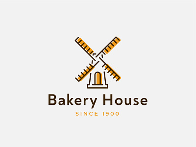 Bakery bakery bakery shop branding cake design graphic design illustration logo logo design logoinspiration shop sweet vector wheat windmill