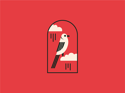 Bird Logo bird birds branding cloud design fly graphic design illustration logo logo design logoinspiration parrot red vector zoo