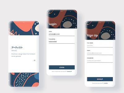 Daily UI - #001 dailyui dailyuichallenge dashboard login onboarding register signup splashscreen uidesigns uxui