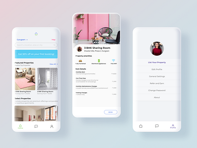 Room Finder apartment app dailyui dailyuichallenge design finder flat mockup onboarding room room booking roommates search ui uidesign uiux ux