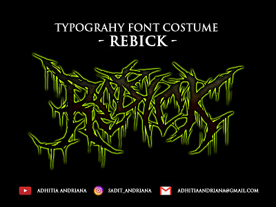 Rebick artwork band merch concept costume death metal deathmetal design drawing font font design fonts gore horror illustraion illustration jangart logo typography