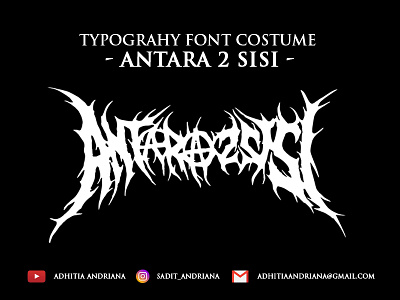 Antara 2 Sisi artwork branding concept costume design drawing fonts gore illustration jangart logo punk punk rock typography