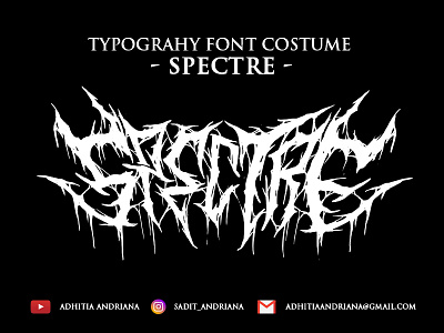 Spectre artwork concept costume design drawing font fonts gore horror illustration jangart logo typography vector