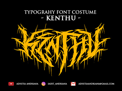 Kenthu artwork band branding concept costume deathmetal design drawing font gore horror icon illustration jangart logo typography vector