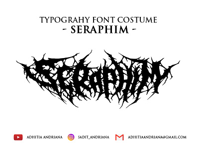 seraphim artwork concept costume deathmetal design drawing fonts gore illustration jangart logo typography vector