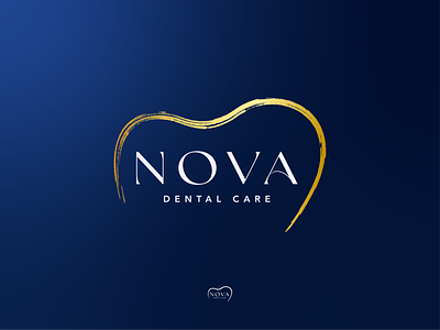 Nova Dental Care branding dental logo luxury
