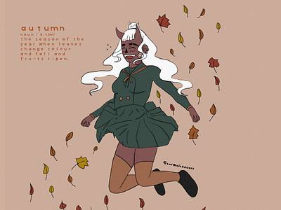autumn autumn character design characterdesign clip studio paint demon digital art digitalart drawing fall illustration illustration art