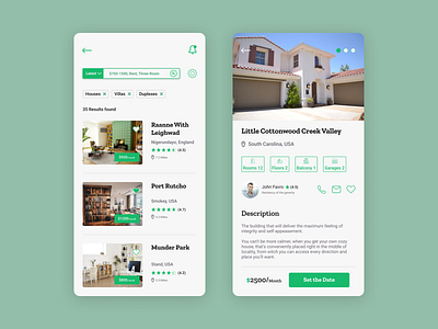 Real Estate App app clean concept design figma home house mobile real estate rent ui ux