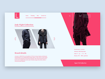 Lassuro - Clothing Shop Concept brand clean clothing cocenpt design fashion figma interface store style ui ux website