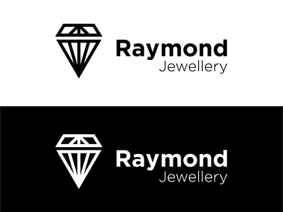 Raymond jewellery logo | black and white version