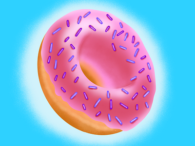 Mmm ..Donut design donut drawing food illustration procreate shading