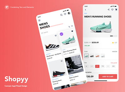 Shoppy (Shoes App Design Concept) app design branding design ecommerce mobile design shiftnudge shoe app shoes ui ux visual design