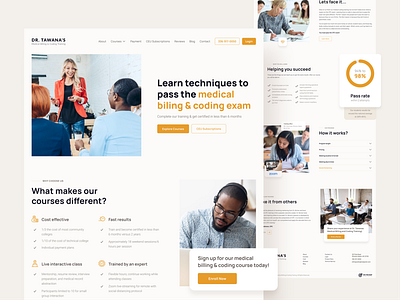 Medical skills training website homepage dailyui design desktop figma homepage mobile mobile design responsive ui uiuxdesign ux web design website