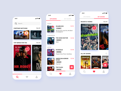 Tv Series Streaming App Concept