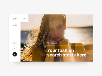 Lyst Fashion Landing Page Concept design desktop ecommerce fashion figma landing page minimal store ui ui ux uiuxdesign ux webdesign website