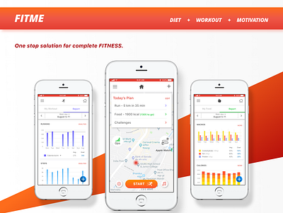 FITME: One app for complete Fitness fitness app ui ux