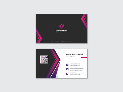 Blue and purple gradient creative business card