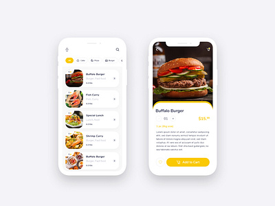 Food and restaurant app ui design template