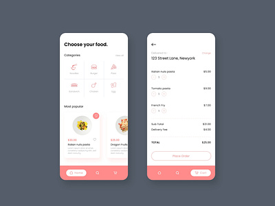 Food delivery app UI concept_03