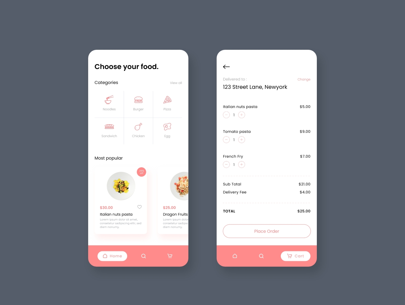 Food delivery app UI concept_03 by Md Tajul Islam Sajib on Dribbble