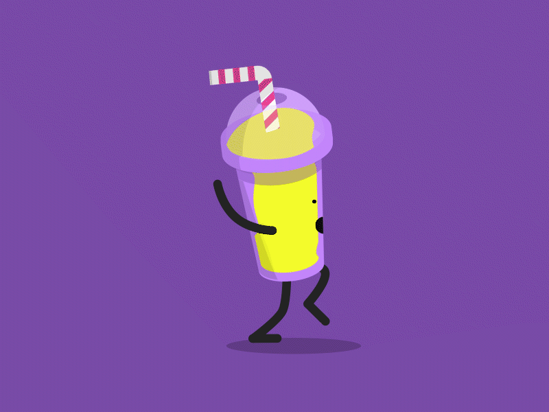 Sugar Rush! 100 after effects after effects aftereffects animation character cycle gif illustration minimal run slushi sugar vector