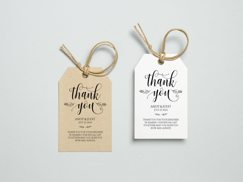 Simple Wedding Thank You Tags, Instant Download, Thank you Gift Tags, –  SAVVY PAPER CO