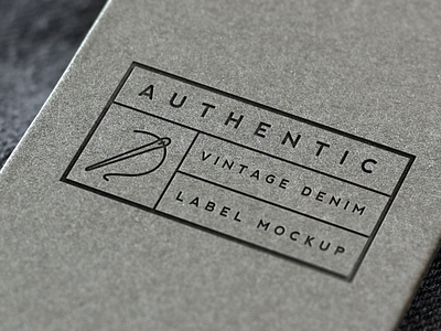 Free Denim Label Logo Mockup