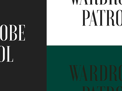 Wardrobe Patrol Visual Identity brand agency branding design design agency logo startup branding typography vector