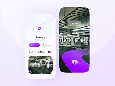 AR Parking Concept App 3d app app design ar app art branding clean clean ui design flat graphic design minimal parking parking app parking lot product page ui ui ux ux uxdesign