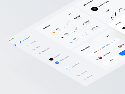 Crypter Dashboard Concept app bank app btc clean crypto cryptocurrency dashboard exchange finance graph home light mac minimal money trade ui ux wallet web