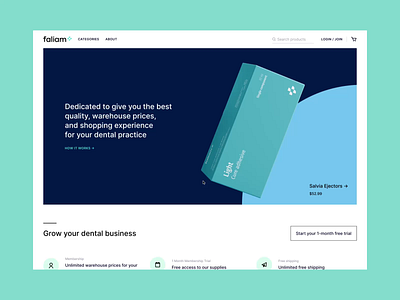 Faliam Dental – Web Experience animation app health healthcare interface ui ux web