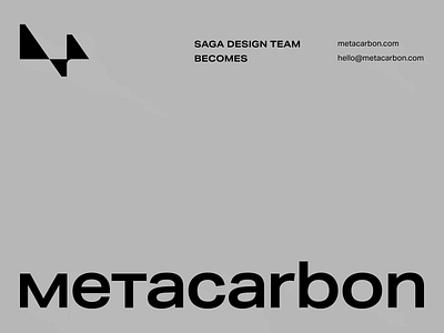 Saga becomes Metacarbon animation branding clean design logo minimal motion rebrand rebranding typography