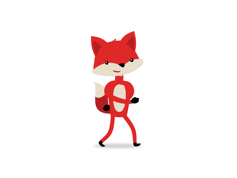 Walking cycle animation cartoon character animation cycle fox gif rig walk