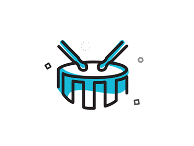 Music Icons animation drawing gif icons motion music outline