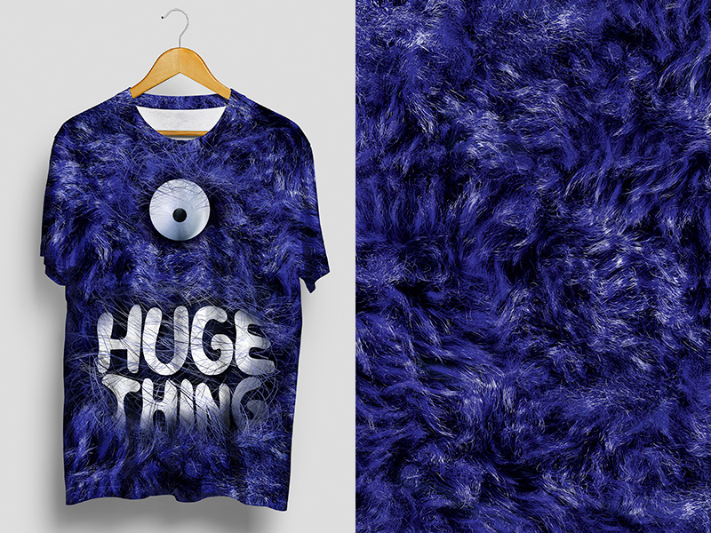HugeThing T-Shirt material fur 3d texture huge thing t-shirt