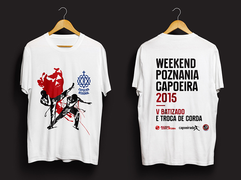 ACMB Polonia Batizado T-shirt polonia acmb batizado capoeira event t-shirt