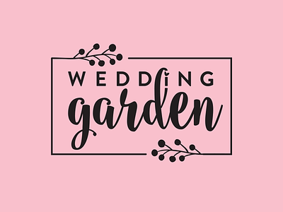 Wedding Garden floral frame logo web app wedding