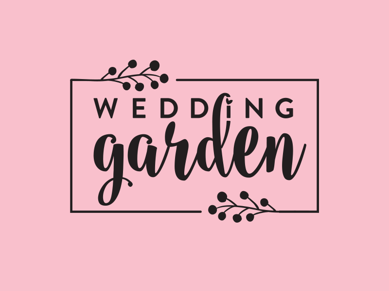 Wedding Garden web app frame floral wedding logo