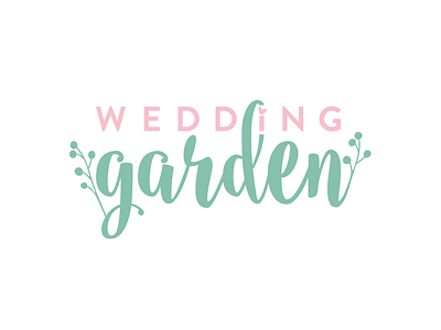 Wedding Garden 2 floral frame logo web app wedding