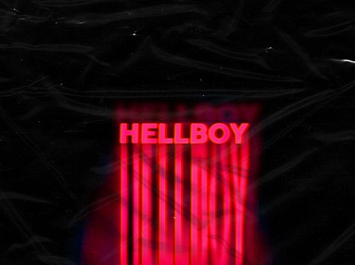 Hellboy lettering neon retro type type art typogaphy
